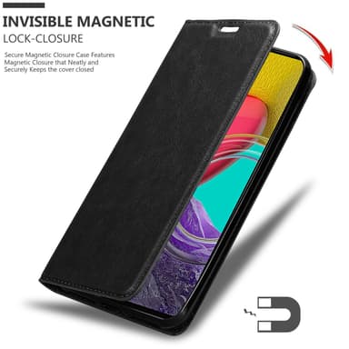 Samsung Galaxy M53 5G Suojakuori Lompakkokotelo (Musta)