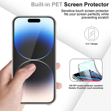 iPhone 14 PRO MAX Suojakuori Cover (Läpinäkyvä)