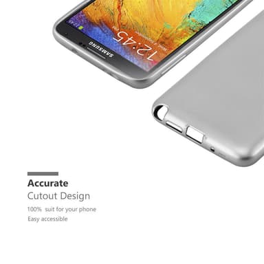 Samsung Galaxy NOTE 3 NEO Suojakuori Kotelo (Hopea)