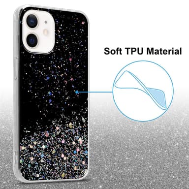iPhone 12 MINI Suojakuori Kotelo (Musta)