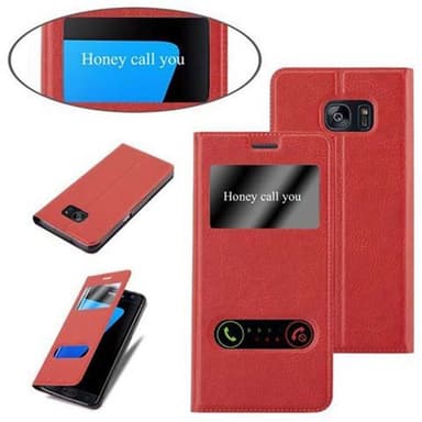 Lompakkokotelo Samsung Galaxy S7 EDGE Case (Punainen)
