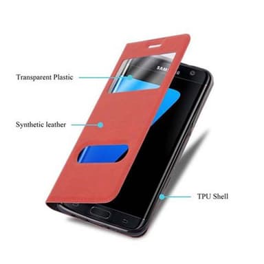 Lompakkokotelo Samsung Galaxy S7 EDGE Case (Punainen)