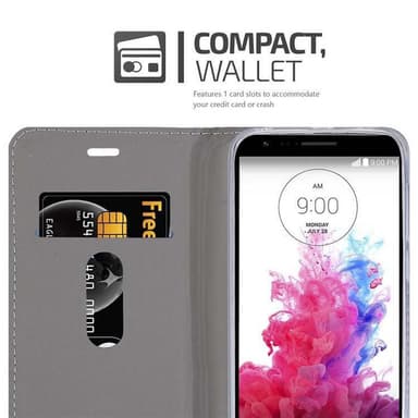 LG STYLUS 3 Suojakuori Lompakkokotelo (harmaa)