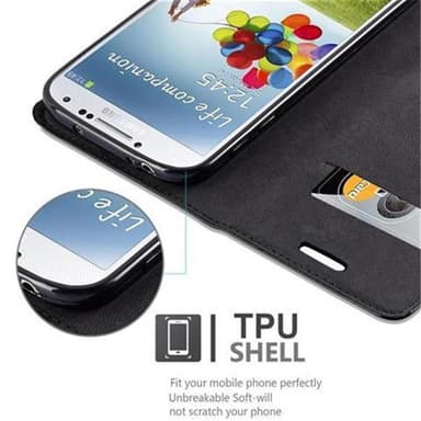 Samsung Galaxy S4 Suojakuori Lompakkokotelo (Musta)