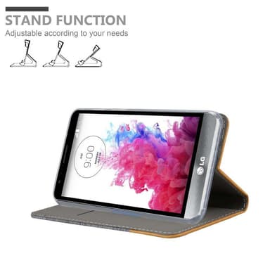LG STYLUS 3 Suojakuori Lompakkokotelo (harmaa)