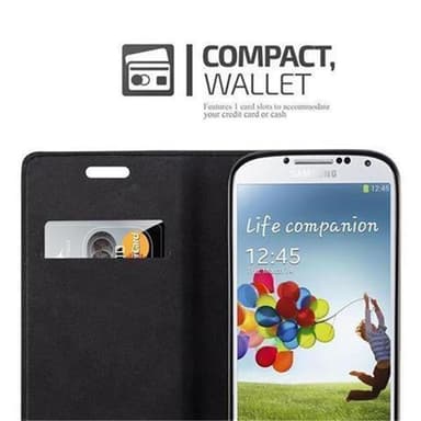 Samsung Galaxy S4 Suojakuori Lompakkokotelo (Musta)