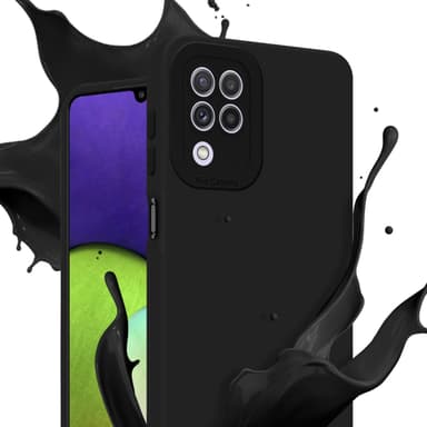 Samsung Galaxy A22 4G Suojakuori Kotelo (Musta)