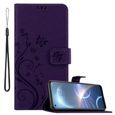 HTC Desire 22 PRO Suojakuori Lompakkokotelo (Violetti)
