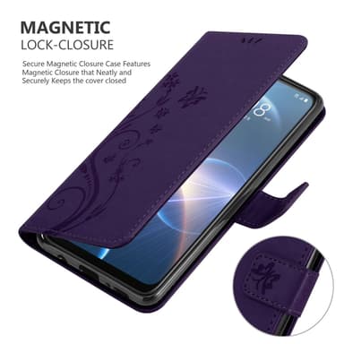HTC Desire 22 PRO Suojakuori Lompakkokotelo (Violetti)