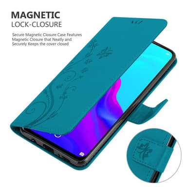 Huawei NOVA 4 Suojakuori Lompakkokotelo (Sininen)