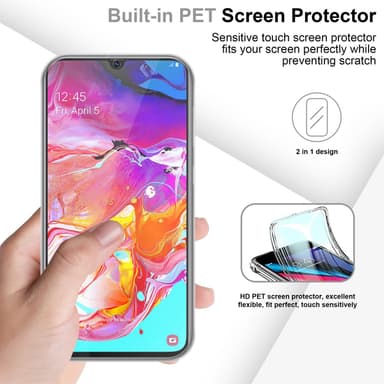 Samsung Galaxy A70e Suojakuori Cover (Läpinäkyvä)