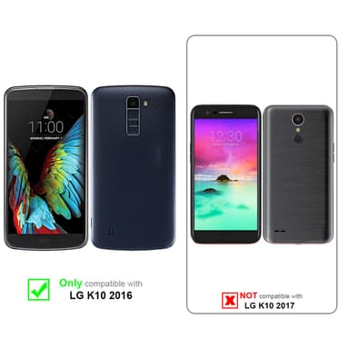 LG K10 2016 Suojakuori +2 Suojakalvo (Läpinäkyvä)