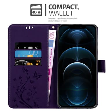 iPhone 13 PRO Suojakuori Lompakkokotelo (Violetti)