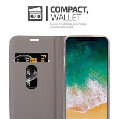 iPhone X / XS Suojakuori Lompakkokotelo (Sininen)