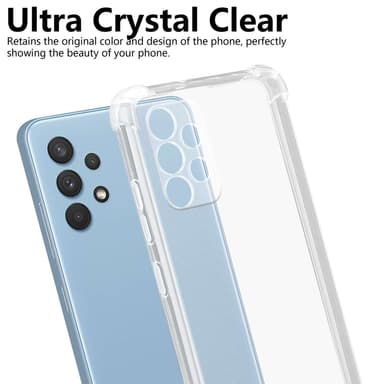 Samsung Galaxy A32 4G Suojakuori Kotelo (Läpinäkyvä)