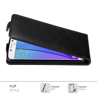 Samsung Galaxy NOTE 5 Suojakuori Lompakkokotelo (Musta)
