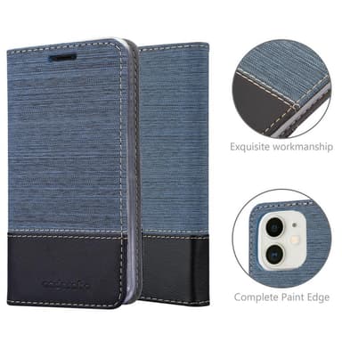 iPhone 12 MINI Suojakuori Lompakkokotelo (Sininen)