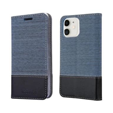 iPhone 12 MINI Suojakuori Lompakkokotelo (Sininen)