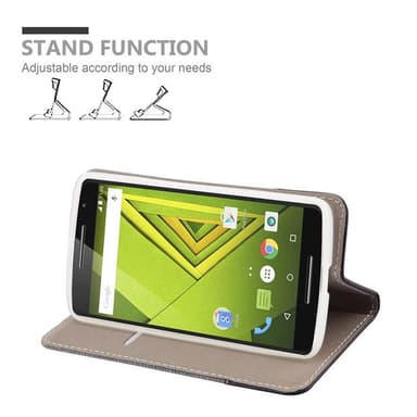 Motorola MOTO X PLAY Suojakuori Lompakkokotelo (harmaa)