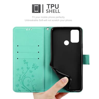 Honor 9A Suojakuori Lompakkokotelo (Turkoosi)