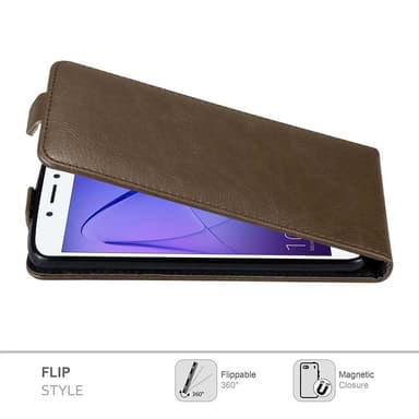 Honor 6A Suojakuori Lompakkokotelo (Ruskea)