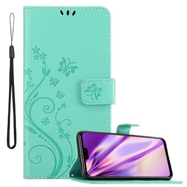 Huawei Y9 2019 Suojakuori Lompakkokotelo (Turkoosi)