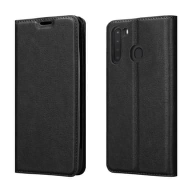 Samsung Galaxy A21 Suojakuori Lompakkokotelo (Musta)