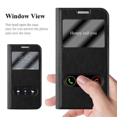 Lompakkokotelo Samsung Galaxy S6 EDGE PLUS Case (Musta)