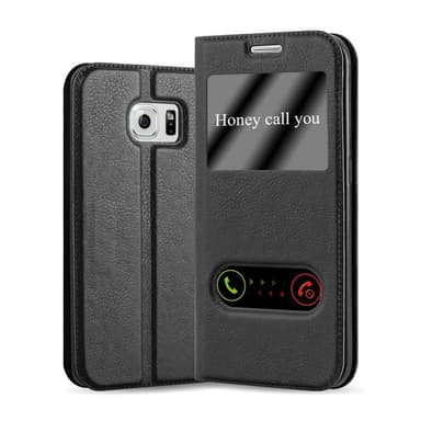 Lompakkokotelo Samsung Galaxy S6 EDGE PLUS Case (Musta)