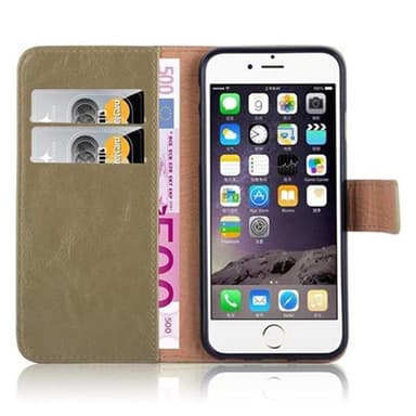 iPhone 6 / 6S Suojakuori Lompakkokotelo (Ruskea)
