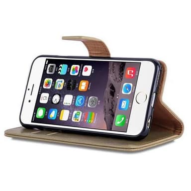 iPhone 6 / 6S Suojakuori Lompakkokotelo (Ruskea)