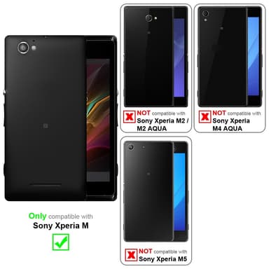 Sony Xperia M Suojakuori Case Cover (Punainen)