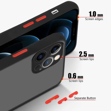 iPhone 12 PRO Suojakuori Kotelo (Musta)