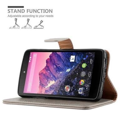 LG Google NEXUS 5 Suojakuori Lompakkokotelo (Ruskea)