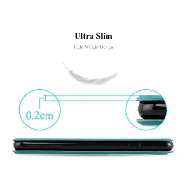 Lompakkokotelo HTC ONE M9 Case (Turkoosi)