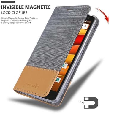Motorola MOTO X3 Suojakuori Lompakkokotelo (harmaa)