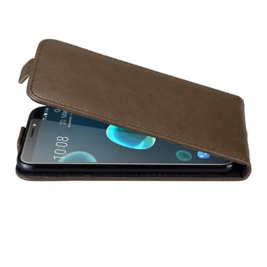 HTC Desire 12 PLUS Suojakuori Lompakkokotelo (Ruskea)