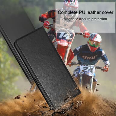 HTC Desire 22 PRO Suojakuori Lompakkokotelo (Musta)