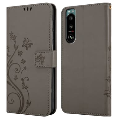 Sony Xperia 5 III Suojakuori Lompakkokotelo (harmaa)