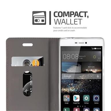 Huawei P8 Suojakuori Lompakkokotelo (harmaa)