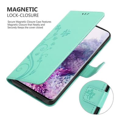 Samsung Galaxy S20 Suojakuori Lompakkokotelo (Turkoosi)