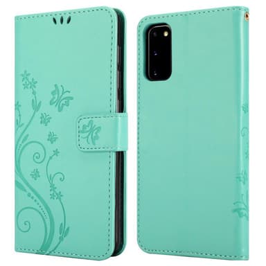 Samsung Galaxy S20 Suojakuori Lompakkokotelo (Turkoosi)