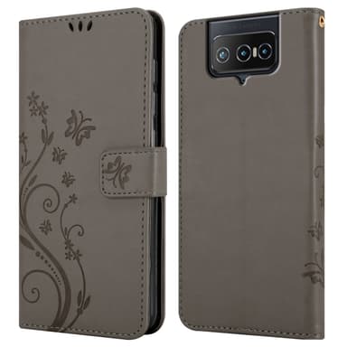Asus ZenFone 8 FLIP Suojakuori Lompakkokotelo (harmaa)