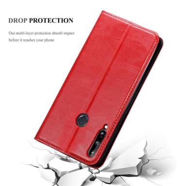 Huawei P40 LITE E Suojakuori Lompakkokotelo (Punainen)