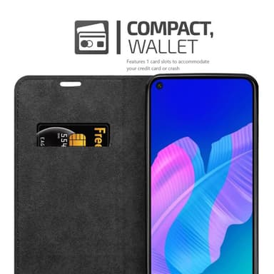 Huawei P40 LITE E Suojakuori Lompakkokotelo (Punainen)