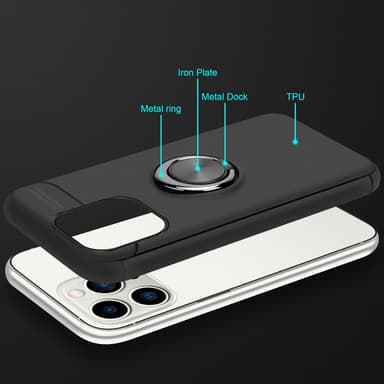 iPhone 14 PRO Suojakuori Kotelo (Musta)