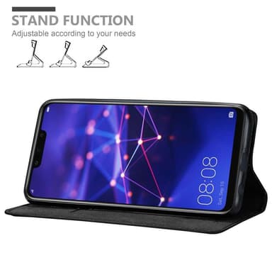 Huawei MATE 20 LITE Suojakuori Lompakkokotelo (Musta)