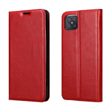 Oppo A92s Suojakuori Lompakkokotelo (Punainen)