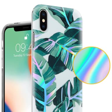 iPhone X / XS Suojakuori Lompakkokotelo (Valkoinen)