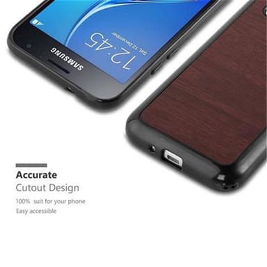 Samsung Galaxy J1 2016 Suojakuori Kotelo (Ruskea)